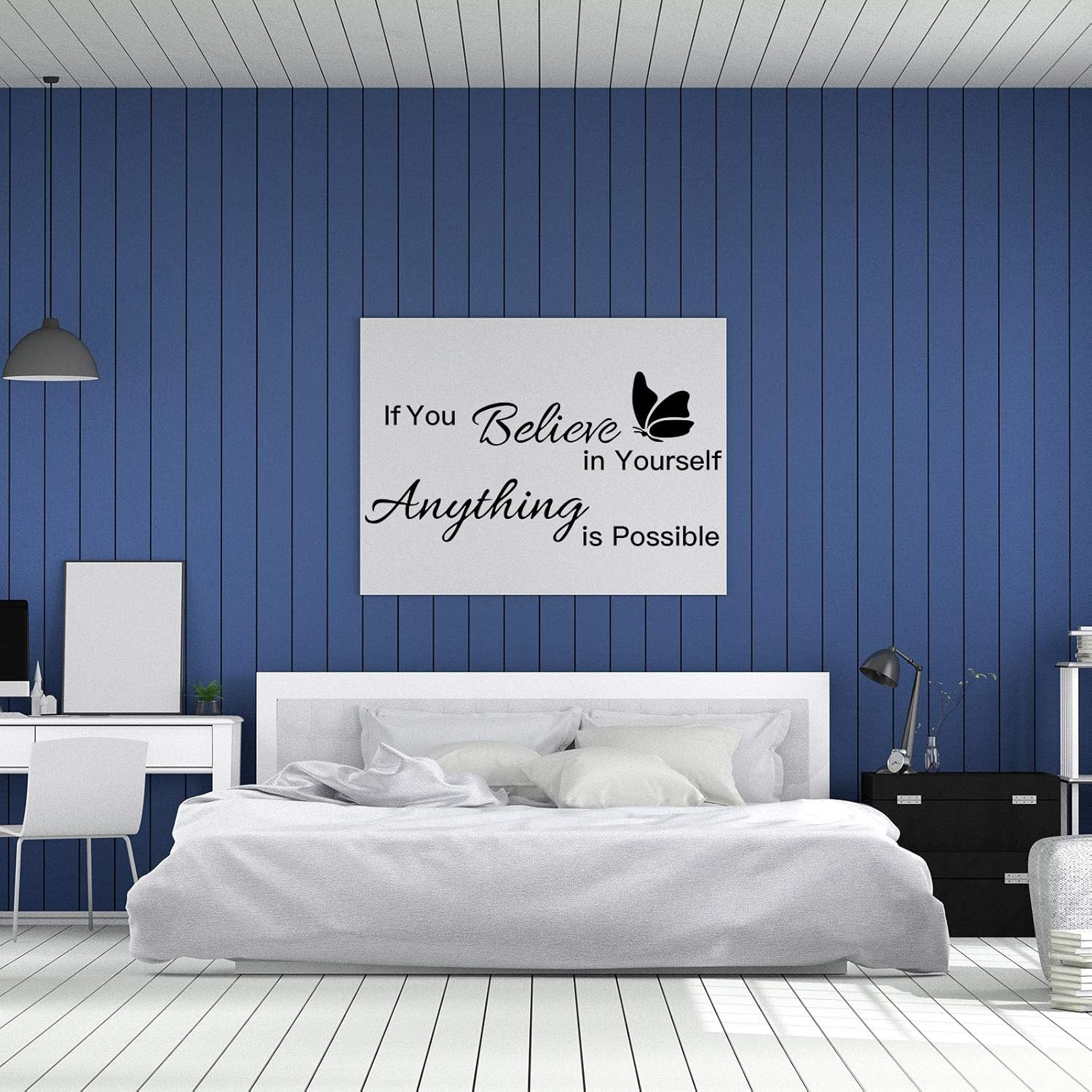2 Sheets Vinyl Wall Quotes Stickers Ability Motivation Attitude Believe in Yours