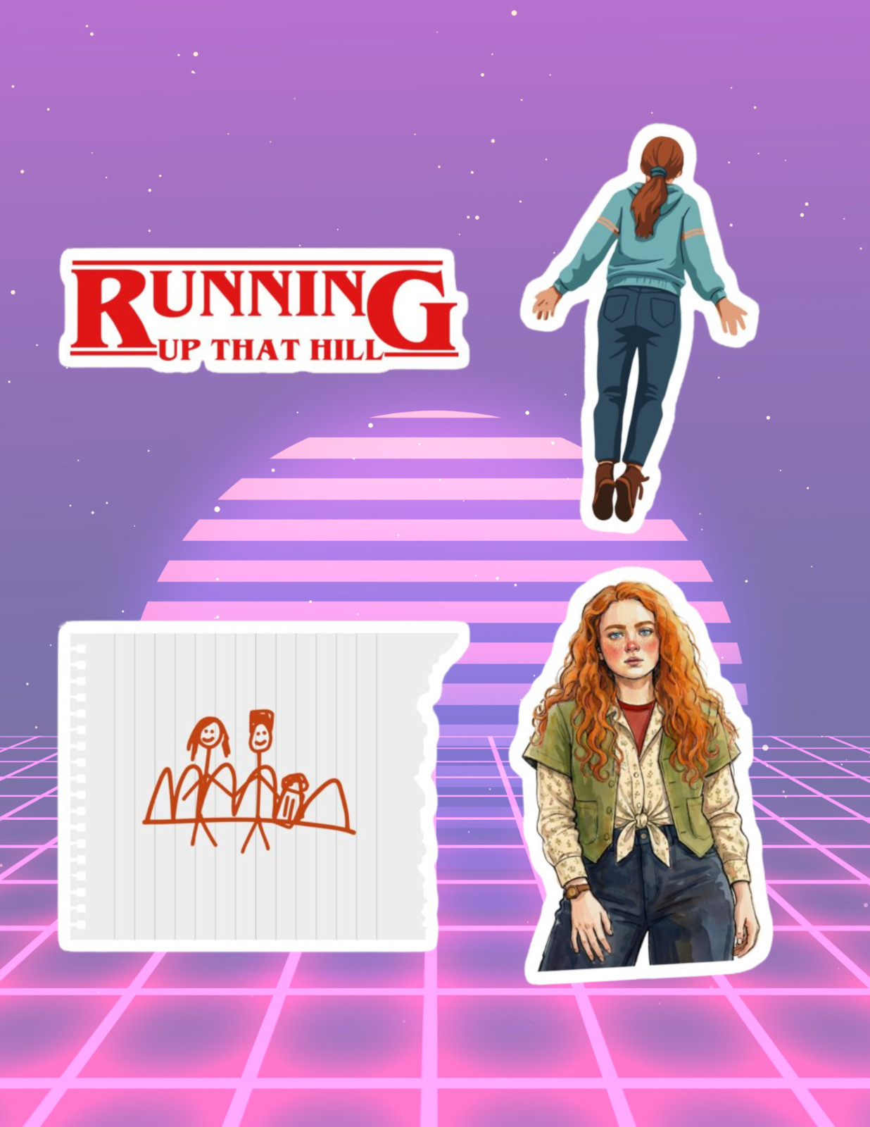 Stranger Things Max 4pc Sticker Pack