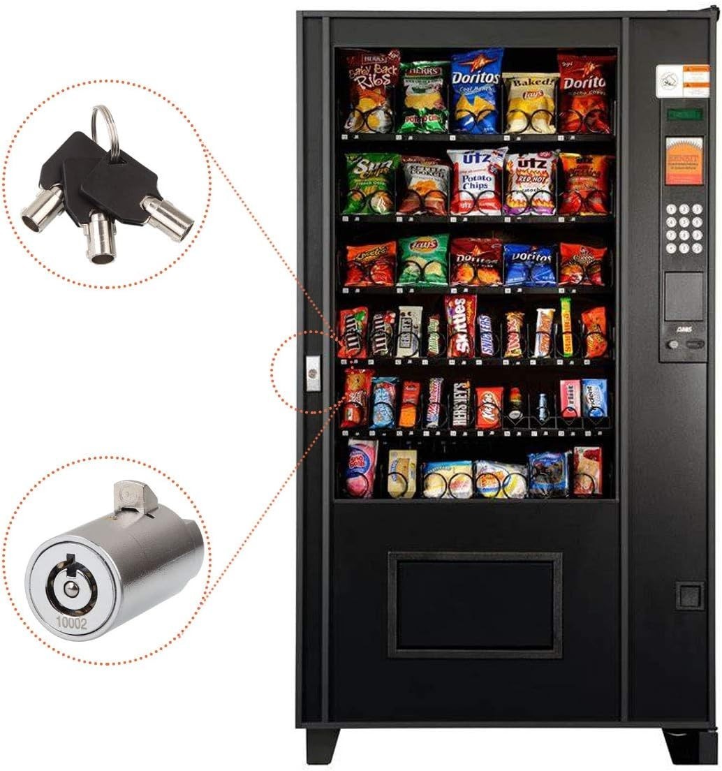 High Security Vending Machine Lock and Key, 2-Pack Soda Machine Lock for Coke Ma