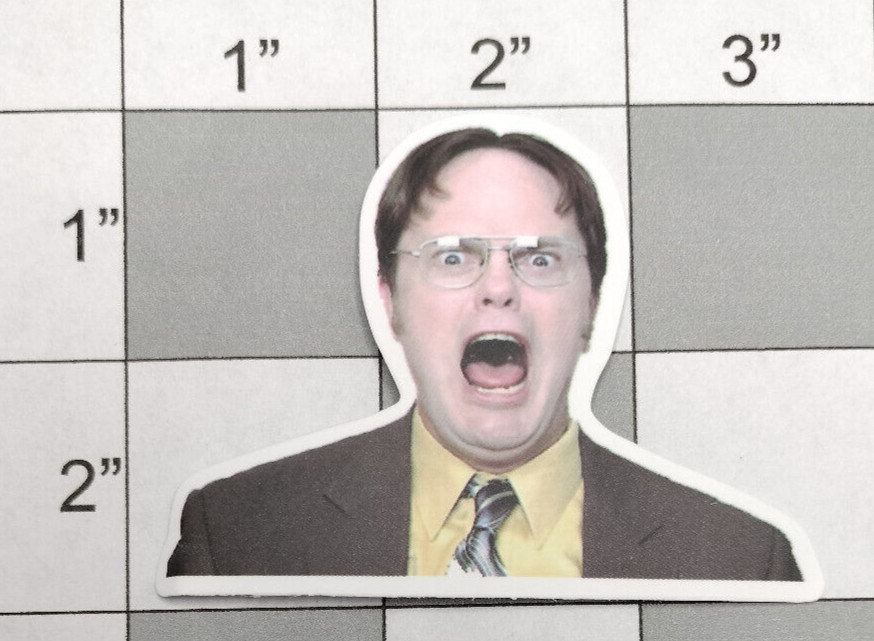Screaming Dwight Schrute The Office Vinyl Decal Sticker for Tumblers Laptops