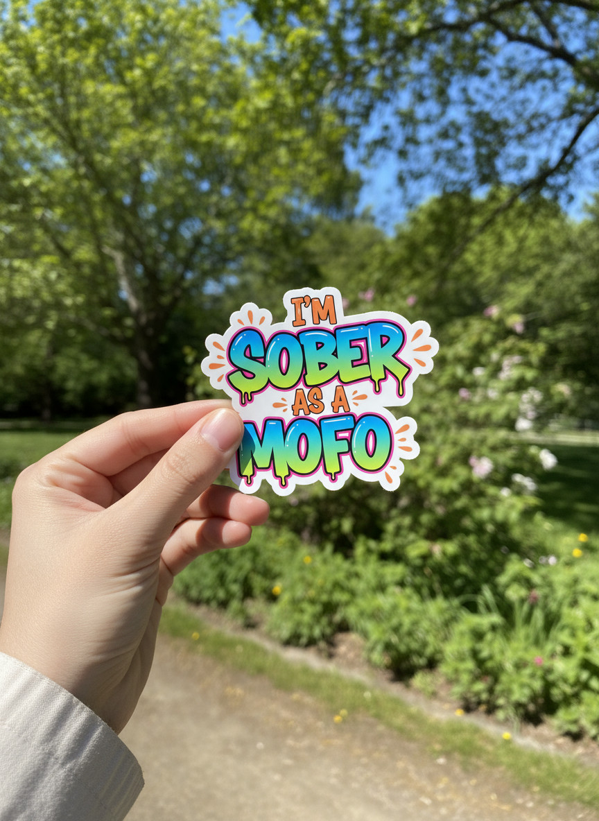 Sober as a Mofo Stickers Alcoholics Anonymous Sobriety AA NA 12 step Ships FREE