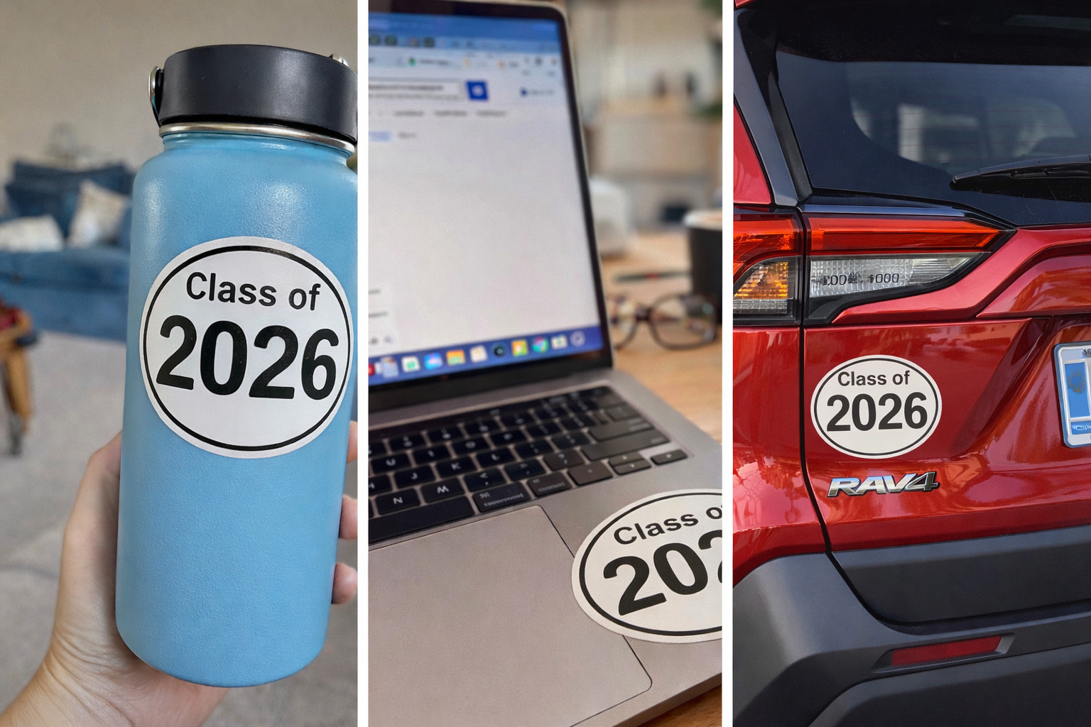 Class of 2026 4×6 Oval Sticker Decal – Senior Car Laptop Water Bottle Locker
