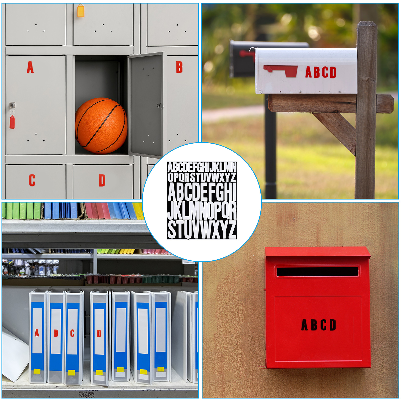 12 Sheet Letter Stickers 1 Inch 2 Inch Self Adhesive Alphabet Sticker White