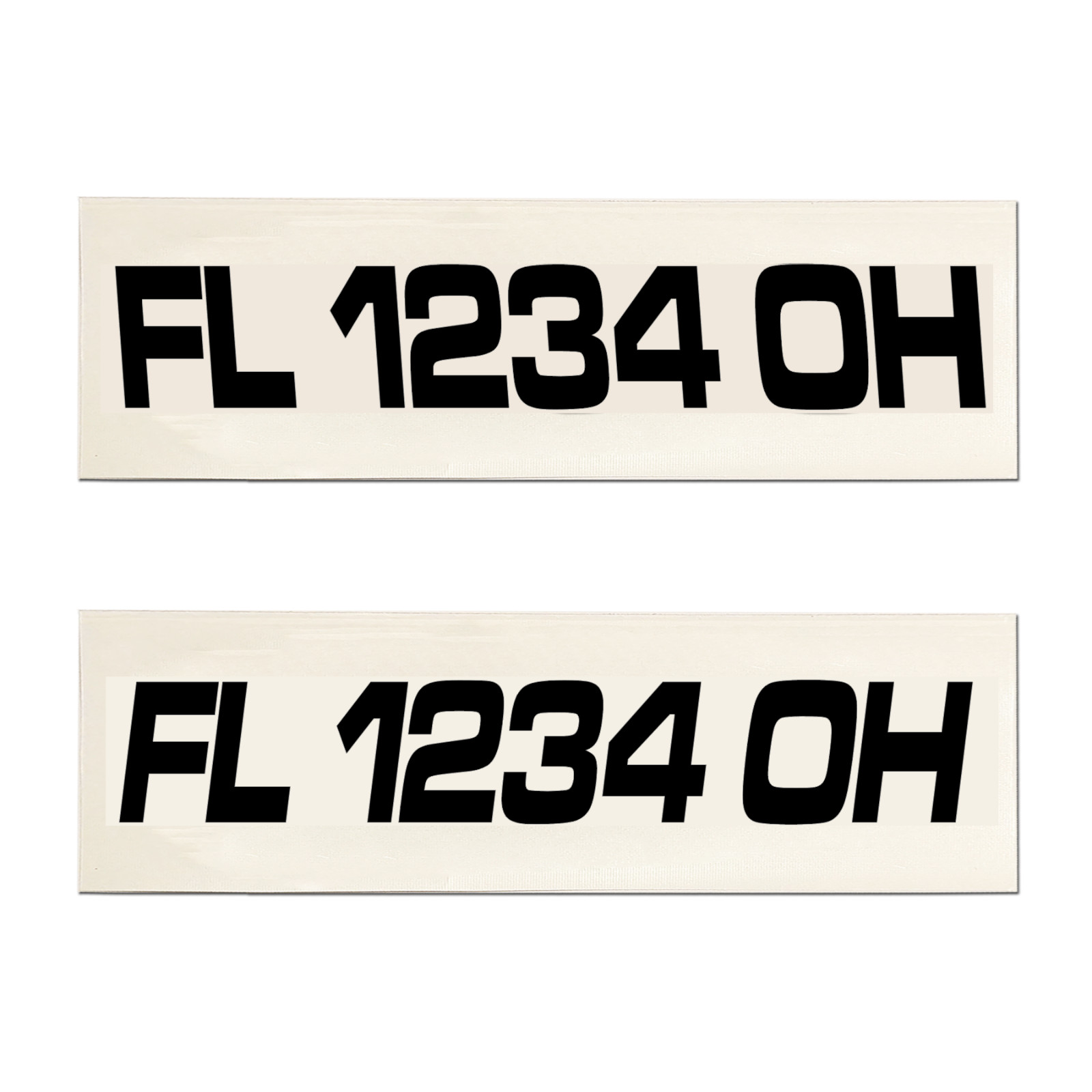 Boat Kayak Registration Numbers Vinyl Decal Set – 3″ Tall USCG & State Compliant