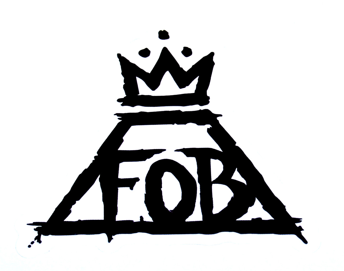 FALL OUT BOY Logo Cut Sticker Decal Band Music Rock FOB Fall Out Boy