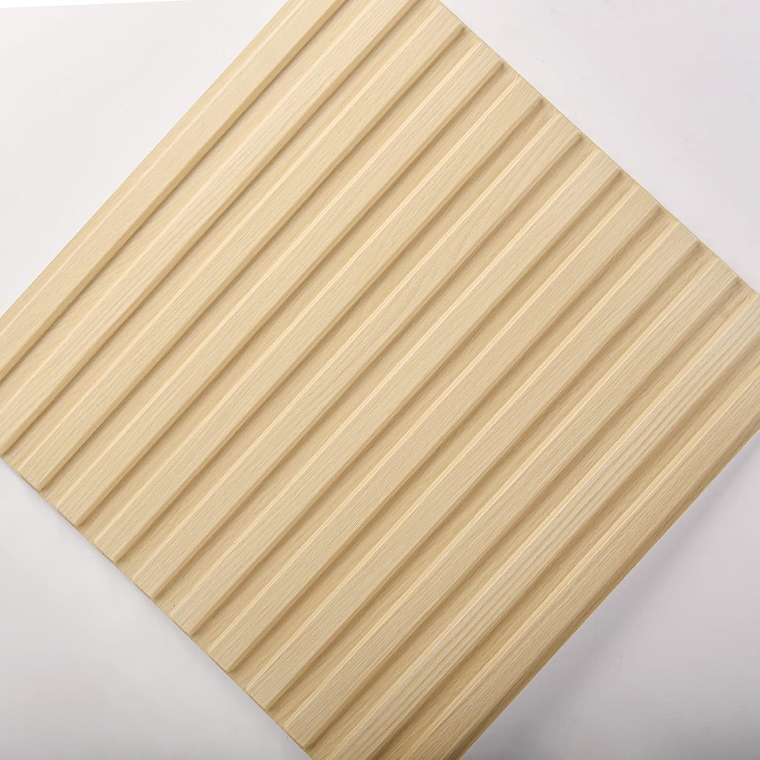 PVC Wall Panels – 3D Fluted Design | 12 Pack Oak | Easy Install
