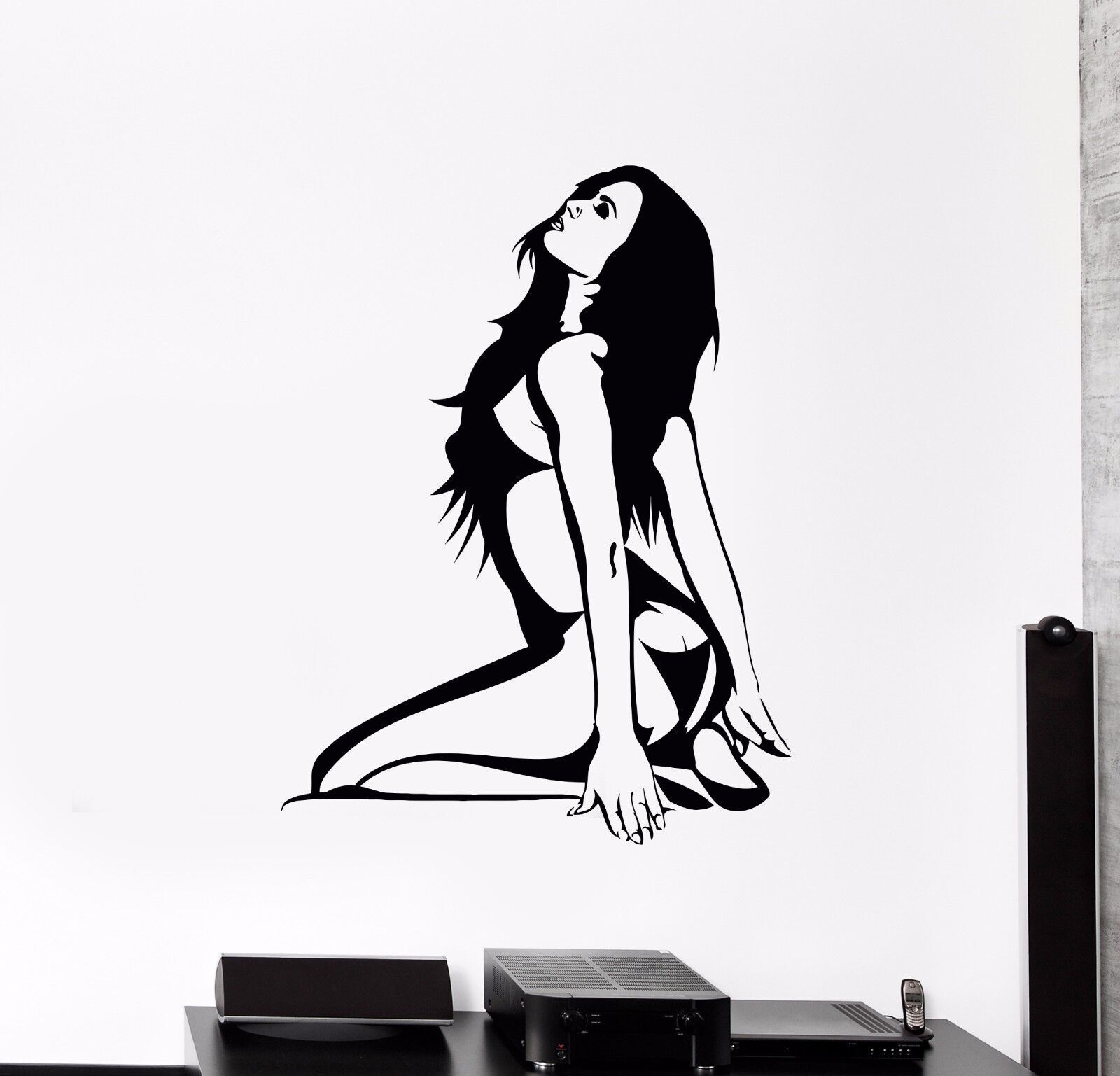 Vinyl Wall Decal Stripper Striptease Dance Hot Naked Girl Stickers (975ig)