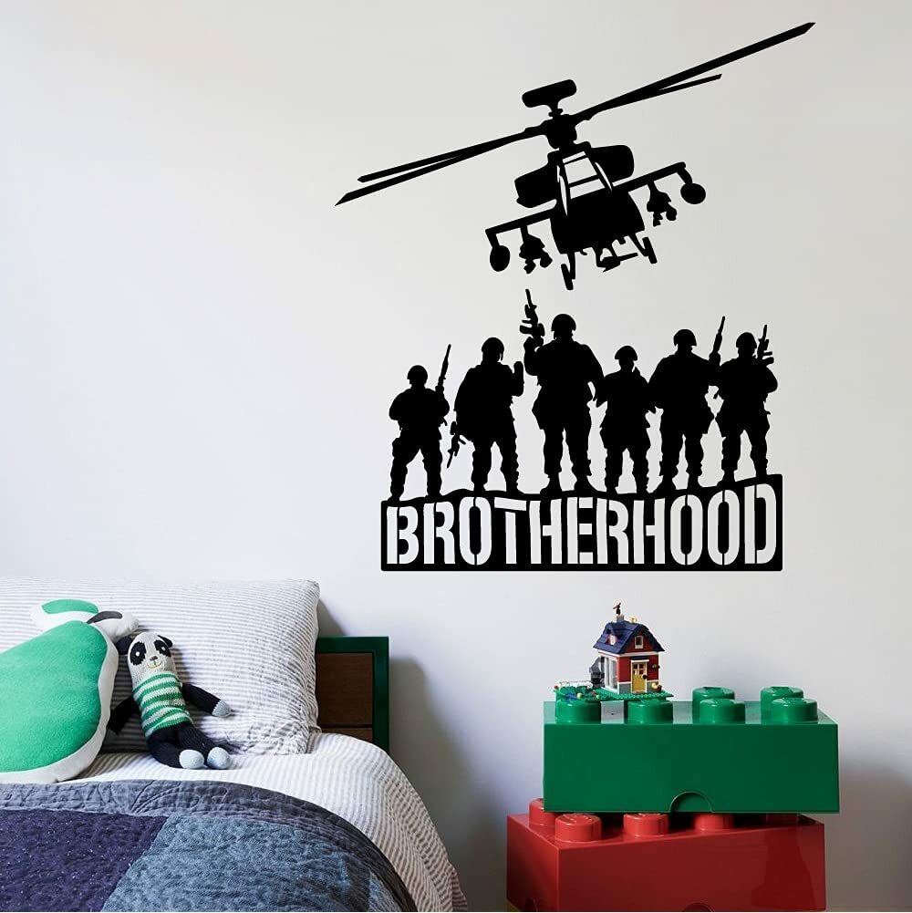 Brother Hood Shadow Wall Sticker Art Decal for Boys Girls Room Bedroom Decals