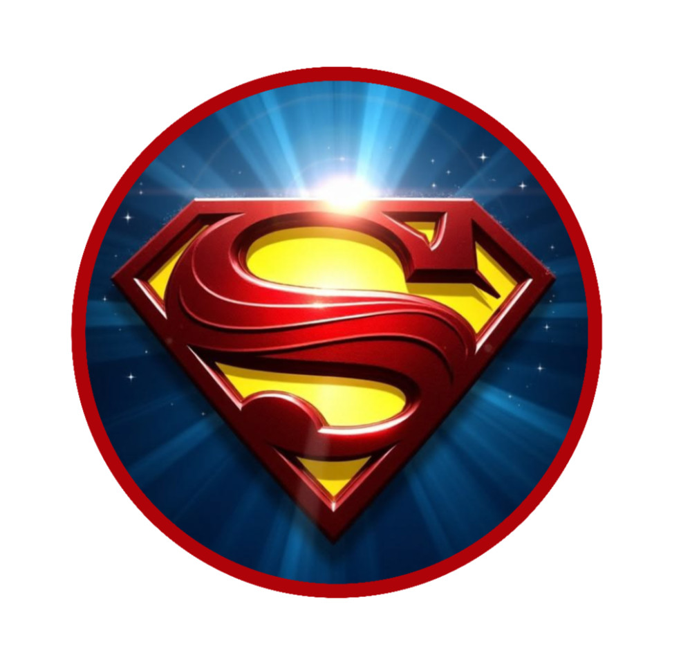 Superman (Sun Logo) 4″ Vinyl Decal Handmade Vehicle Cooler Laptop Decor Grill 26