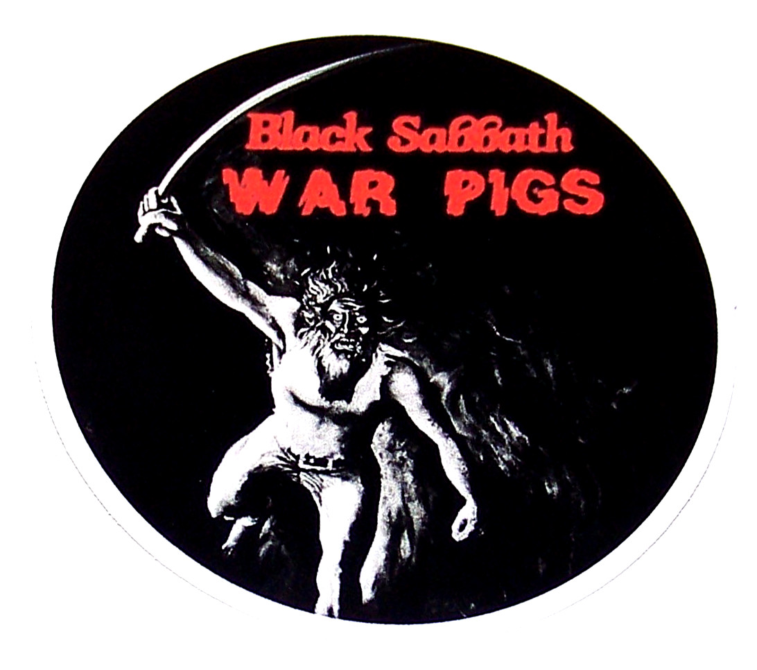 Black Sabbath – LARGE Die Cut Sticker Decal Official Heavy Metal Ozzy “WAR PIGS”