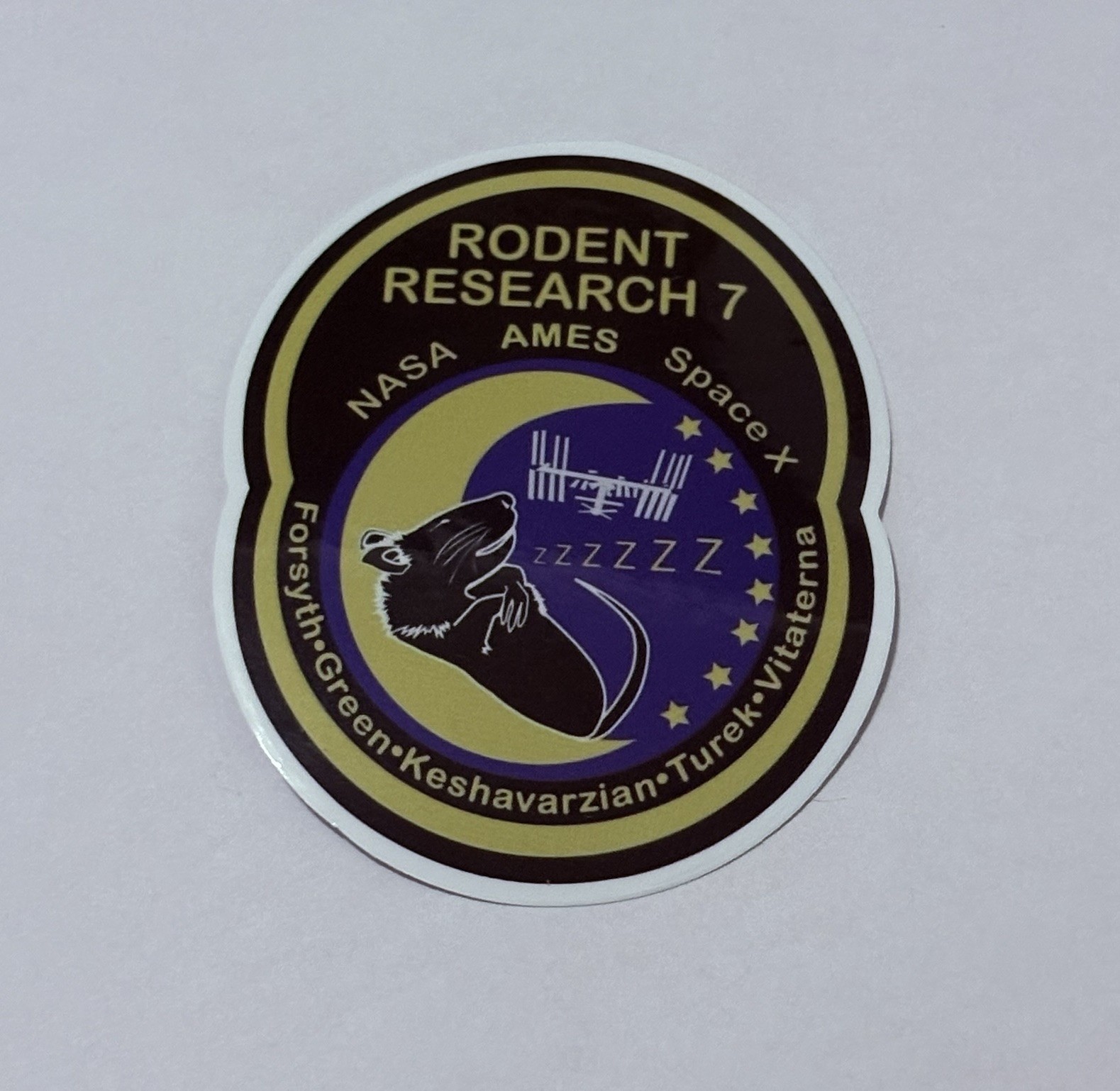 Rodent Research 7 Ames Space X Sticker Vinyl Decal Moon Art USA NASA Travel P1