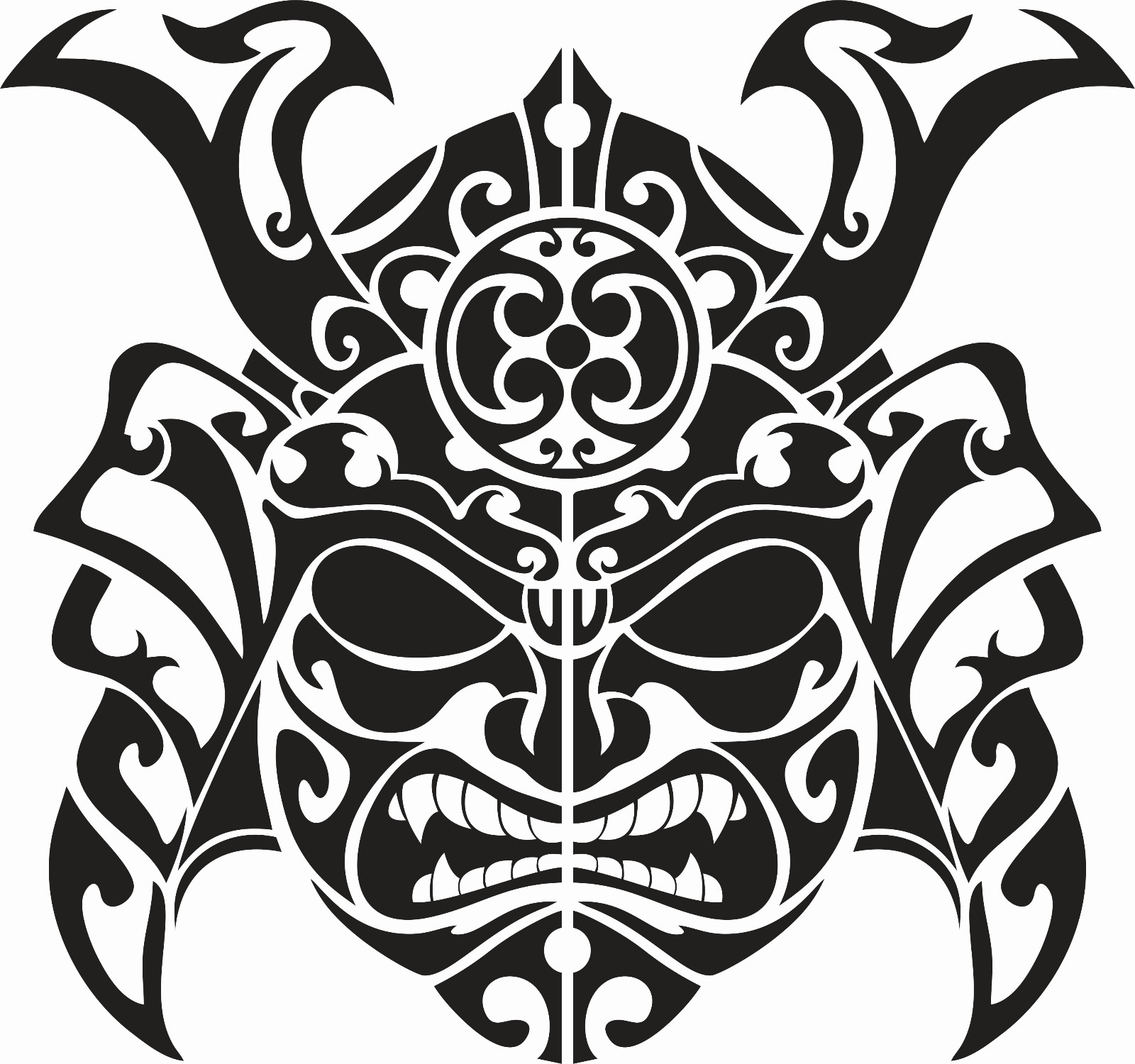 Samurai Mask Vinyl (new) Sticker Decals