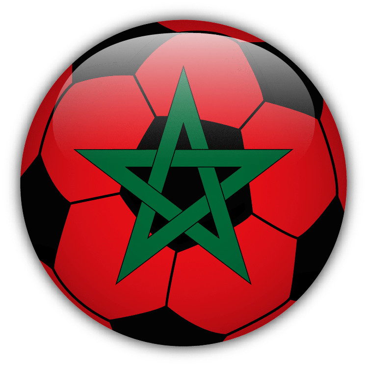 Morocco Flag Soccer Ball Car Bumper Sticker Decal “SIZES”