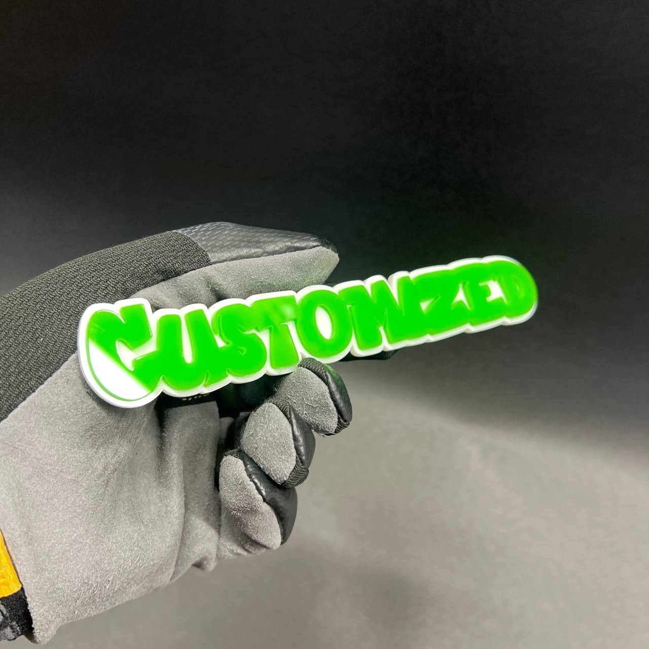 1X Custom Graffiti Font Acrylic Emblem Multicolor Personalized Car text Badge