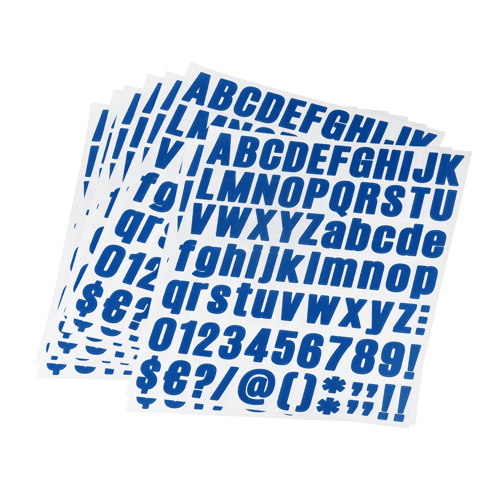 1″ Vinyl Letter Number Sticker Self Adhesive Waterproof DIY Dark Blue , 8Pcs