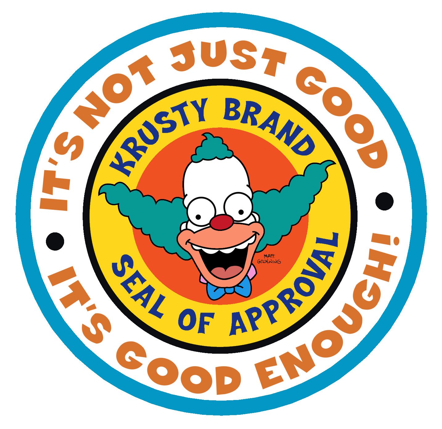 Krusty sticker seal approval skate cell laptop bumper vinyl decal
