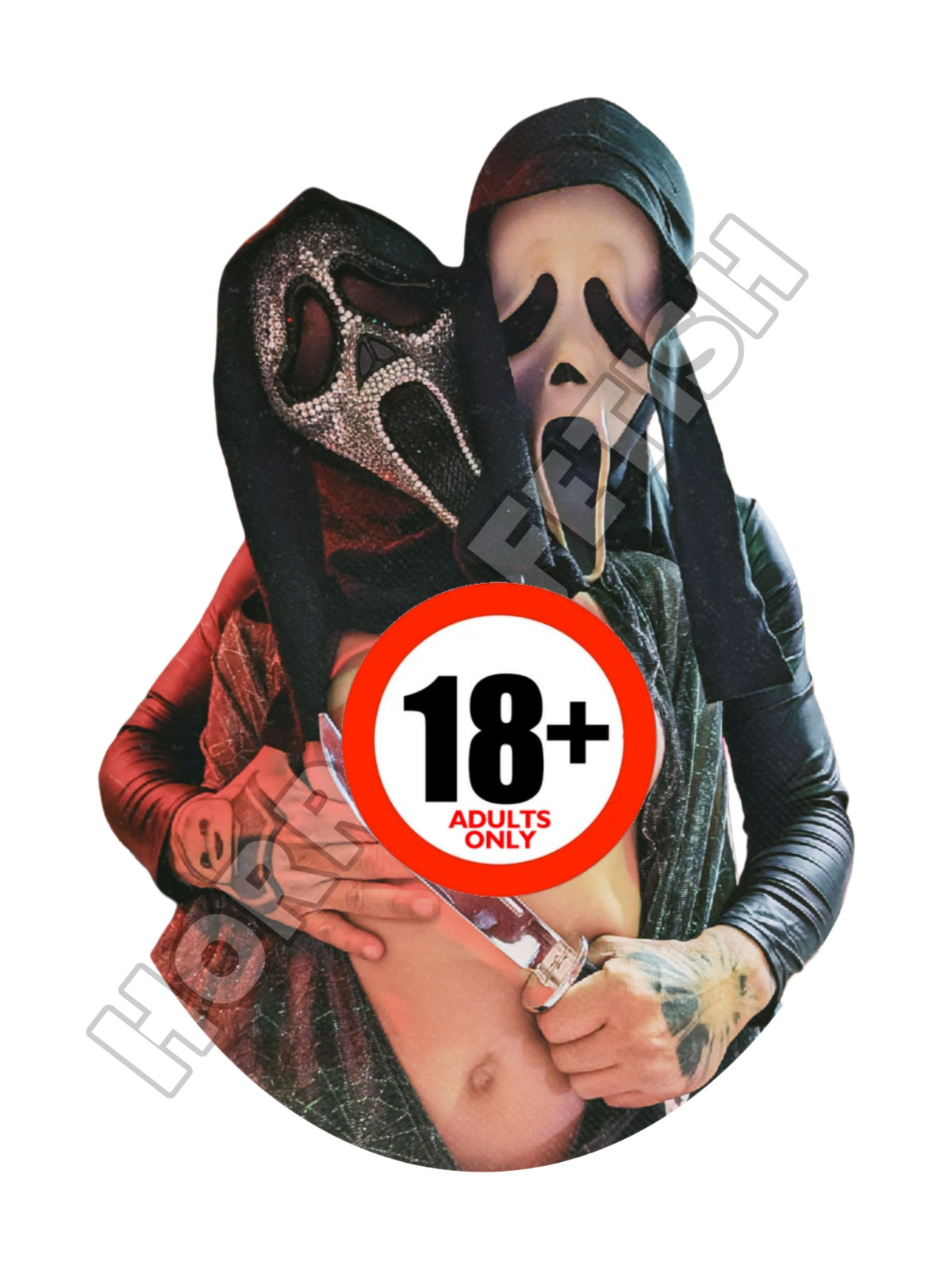 Ghostface Erotica Scream Horror Die Cut Waterproof Sticker