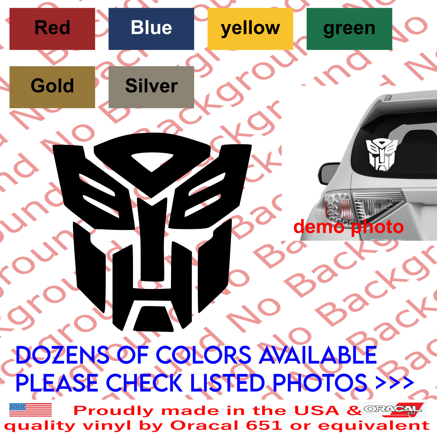 TRANSFORMER Autobot Phone/Car/Window/laptop Vinyl Decal DIE CUT CM001