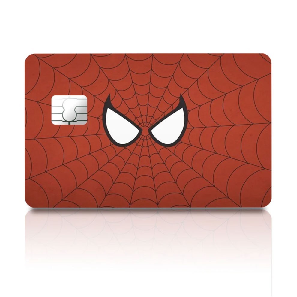 4 Pack Spiderman Face Credit Card Skin Marvel Comics Decal Sticker Set Superhero