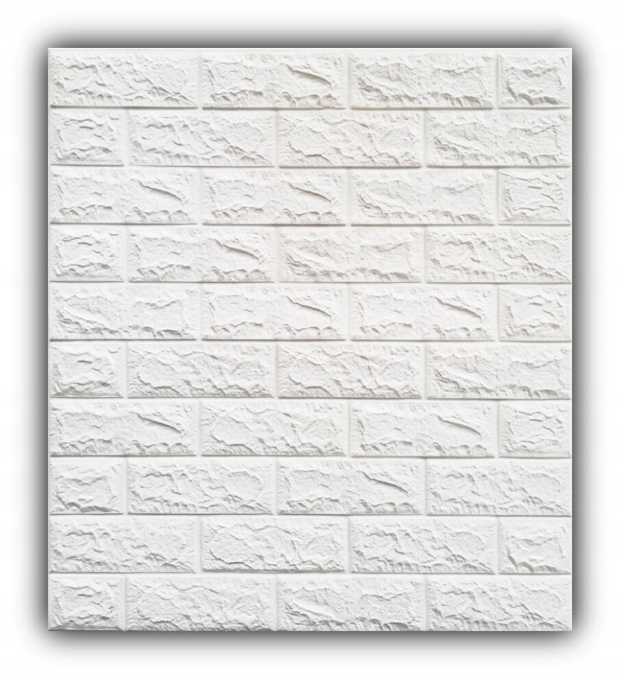Self Adhesive, 3D, Foam, Wall Panels, Brick White, 31″ x 27.5″