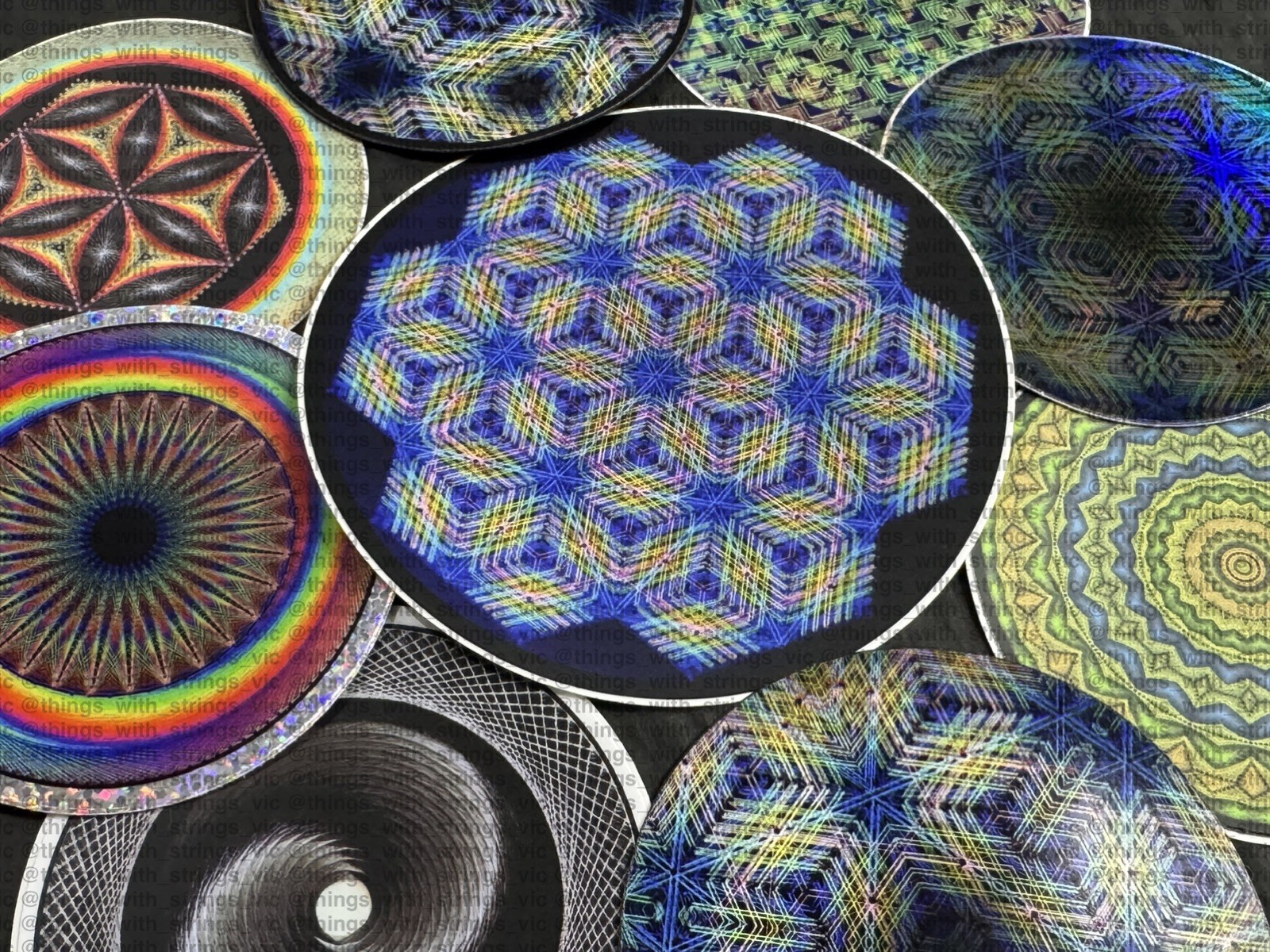 Psychedelic Sacred Geometry Art Vinyl Stickers & Magnets – Things With Strings