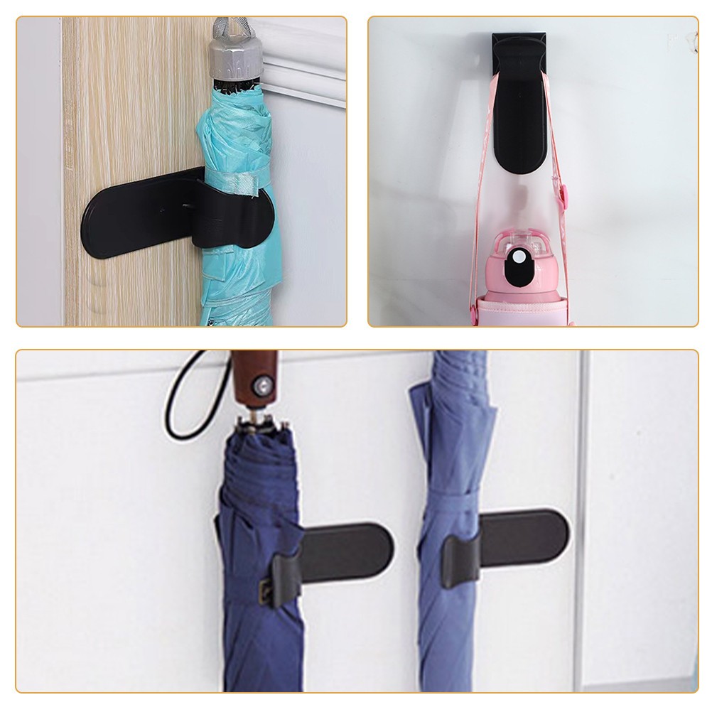 4Pcs Black Plastic Car Umbrella Holder for Trunk Door Organizer and Storage
