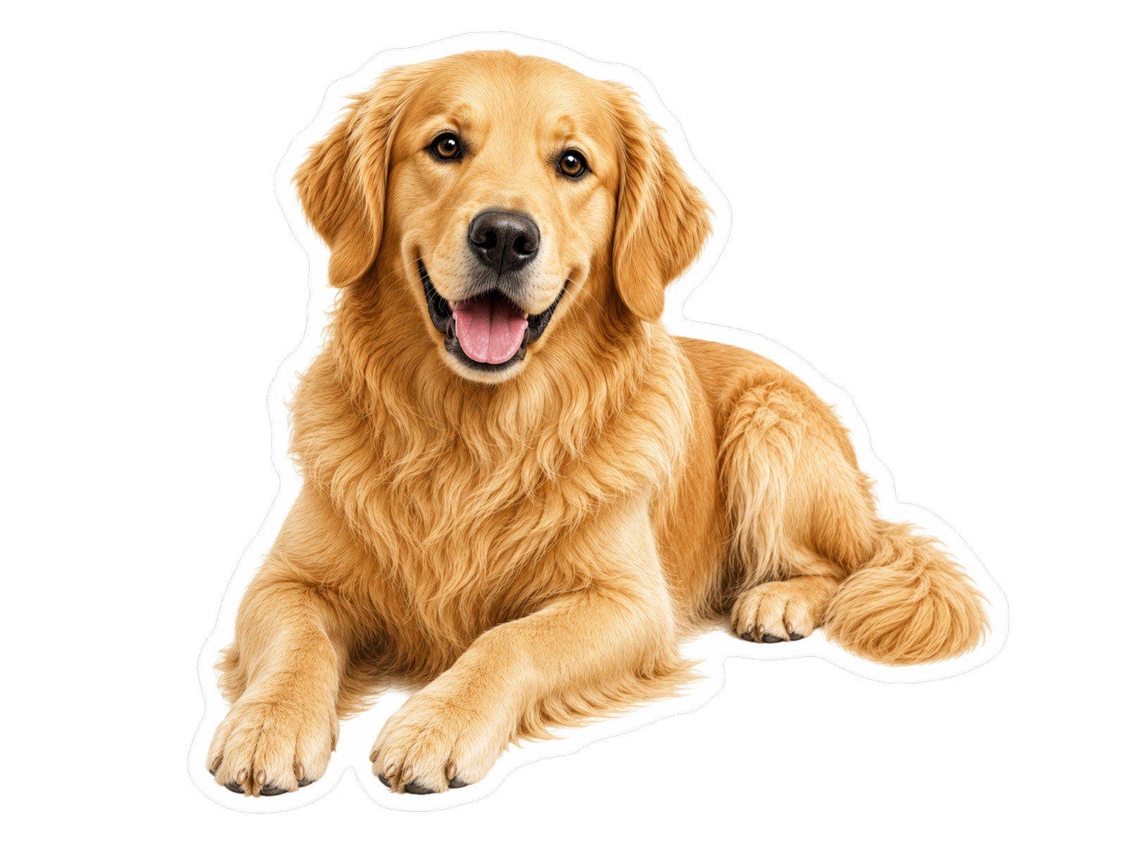 Golden Retriever Dog Decal Sticker Weather Resistant Car Laptop Window