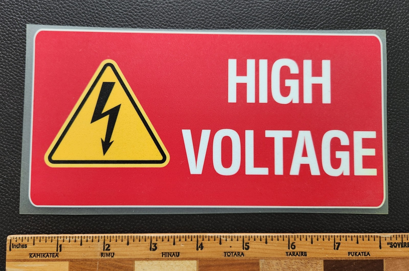 Vinyl “HIGH VOLTAGE” Decal, Indoor / Outdoor, Heavy Duty. Lot of 3