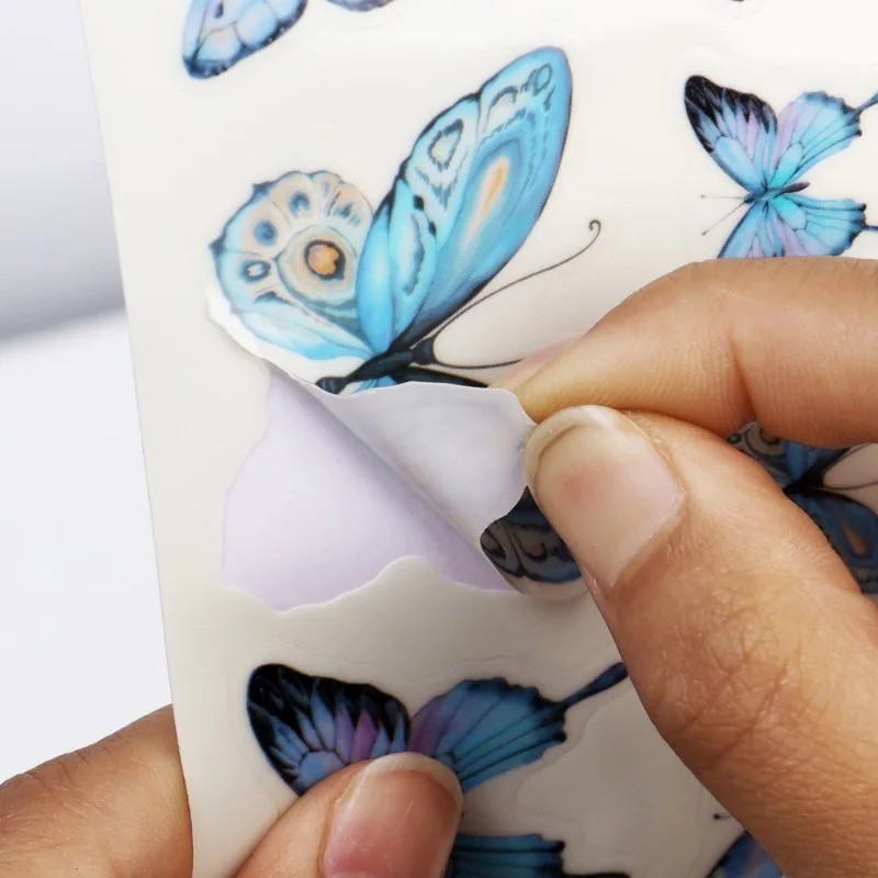 1-10sheets Creative Luminous Wall Sticker Blue Butterfly Wallpaper Living Kids R