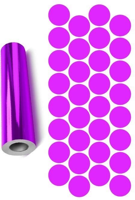 Dots Round Vinyl Color Coded Inventory Label Chrome Purple 1 Inch Stickers