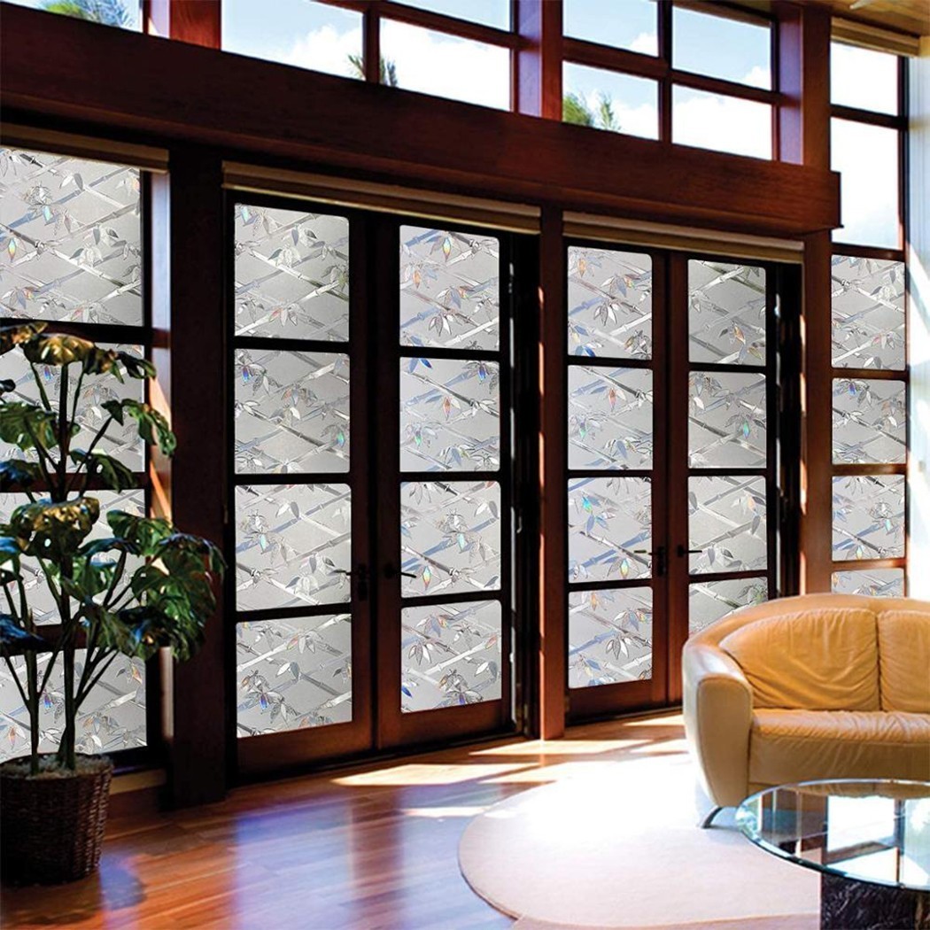 3D Static Cling Frosted Glass Door Window Film Privacy Sticker Home Bath Decor