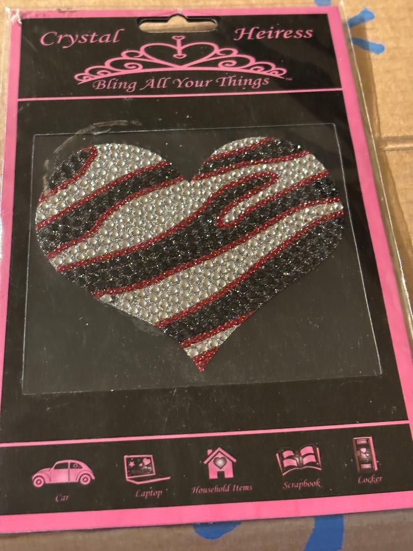 Large Heart Sticker. New in Package. As Shown.
