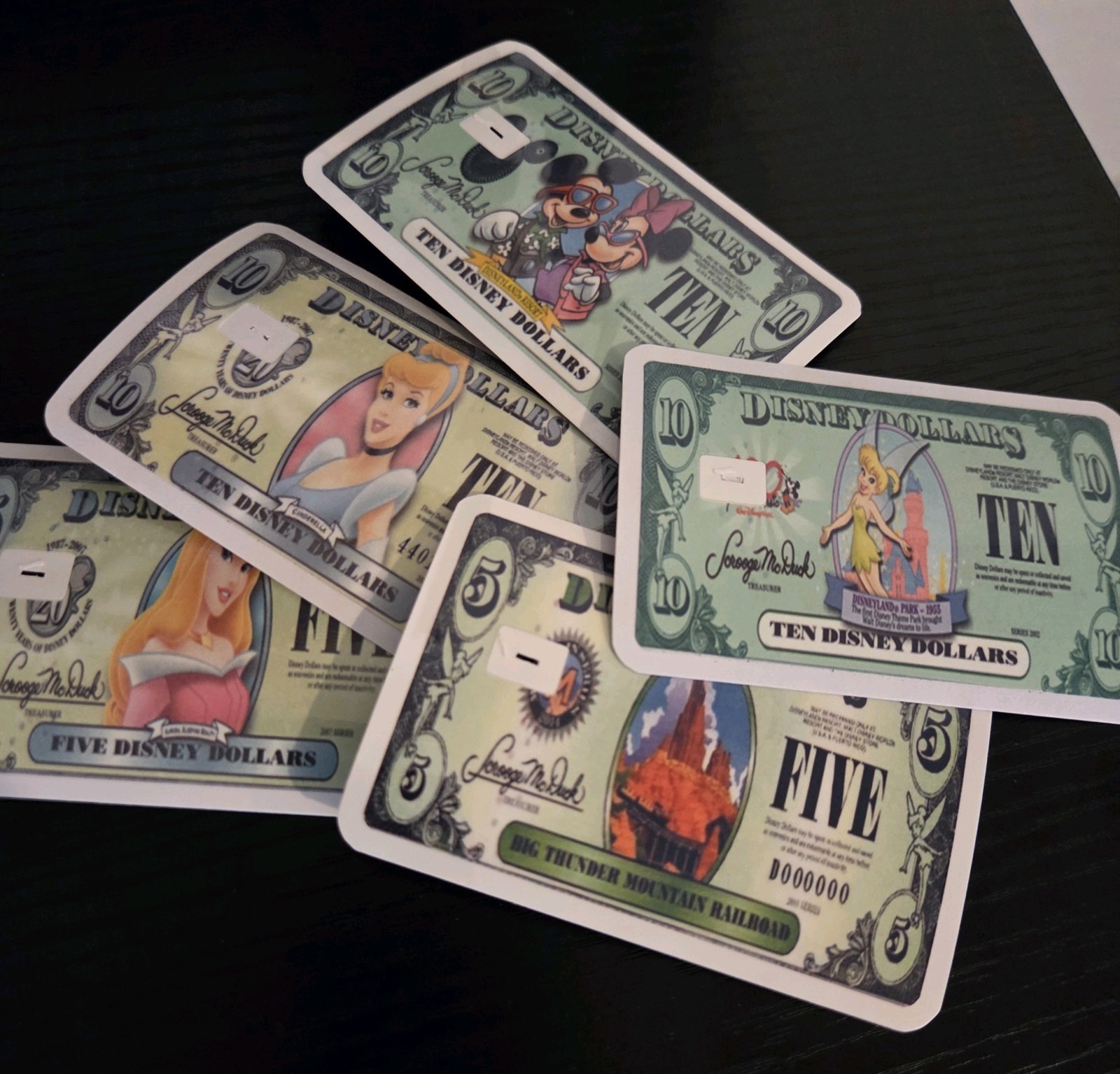 18 Options Disney Dollars Credit Debit Card Skins Disneyland Mickey Mouse Donald