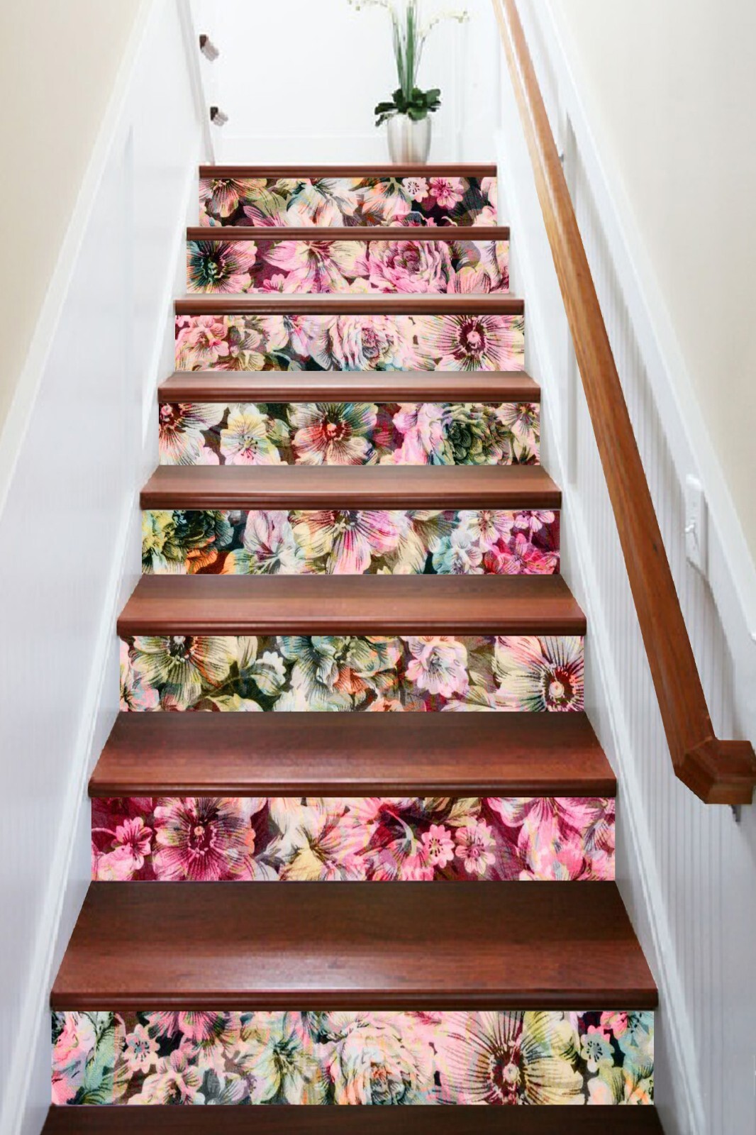 3D Oil Painting Flower AZ1025 Stair Risers Decoration Mural Vinyl Wallpaper Kay