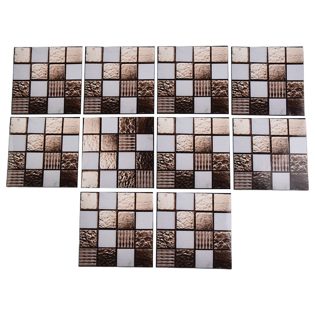 Wall Stickers Waterproof Backsplashes For Bathroom Stickers 10*10cm 10pcs