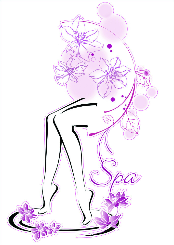 Pre-Cut Reusable Spa Room Artwork Decor Wall Sticker Decal 15″W X 23″H