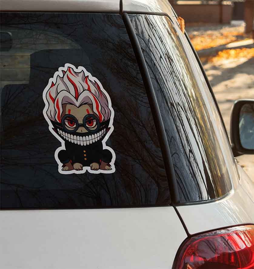 Okarun Chibi Decal – Dan Da Dan Anime Sticker – Cute Vinyl Car or Laptop Art