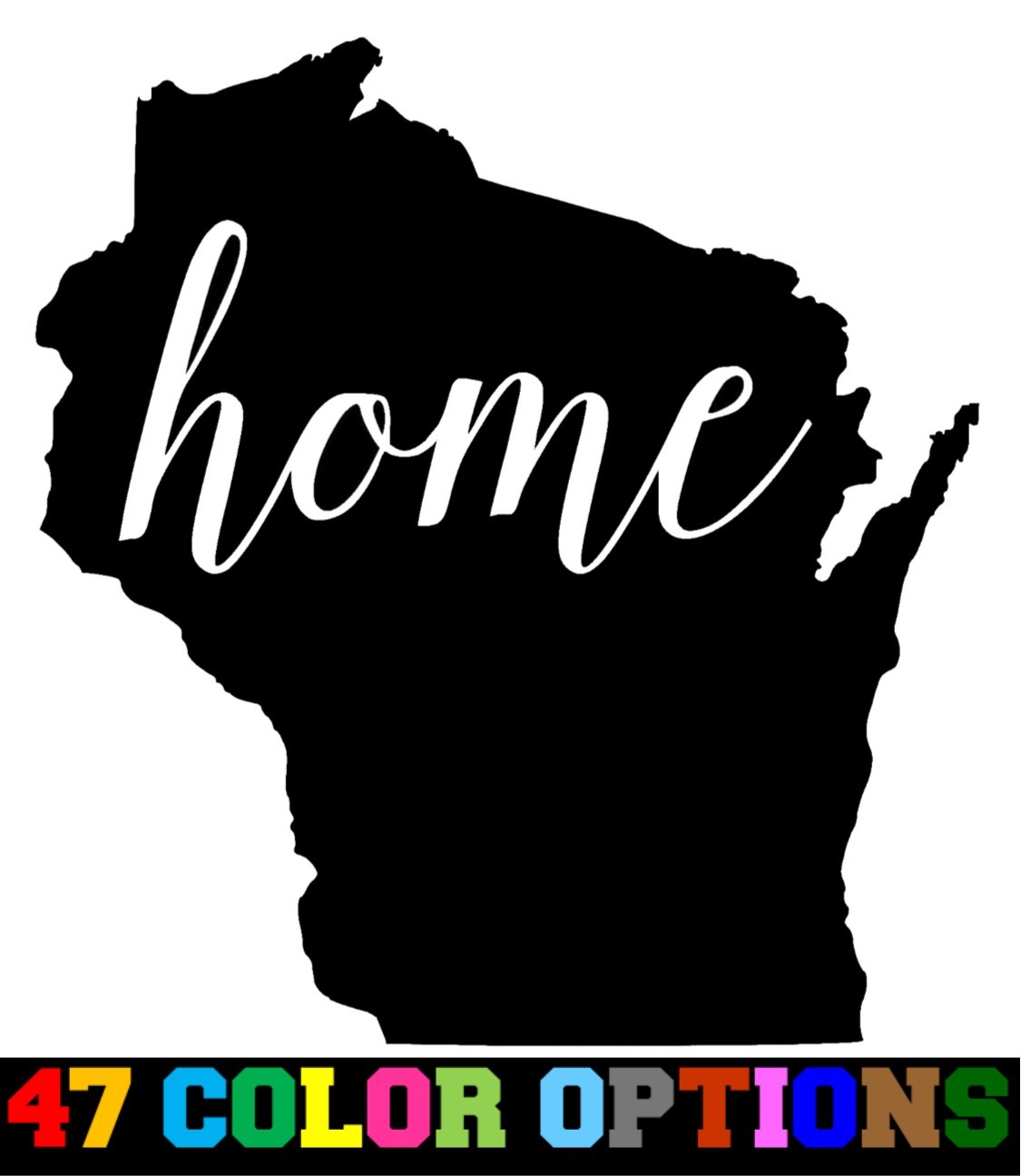 Vinyl Decal Truck Car Sticker Laptop Home State Outline Love USA Wisconsin