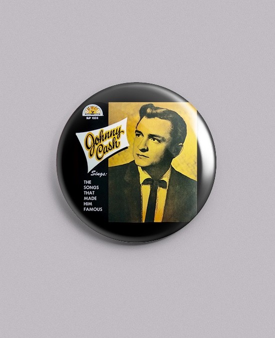 Johnny Cash – Pin, Badge, Button – – 1.25″ – Country Music