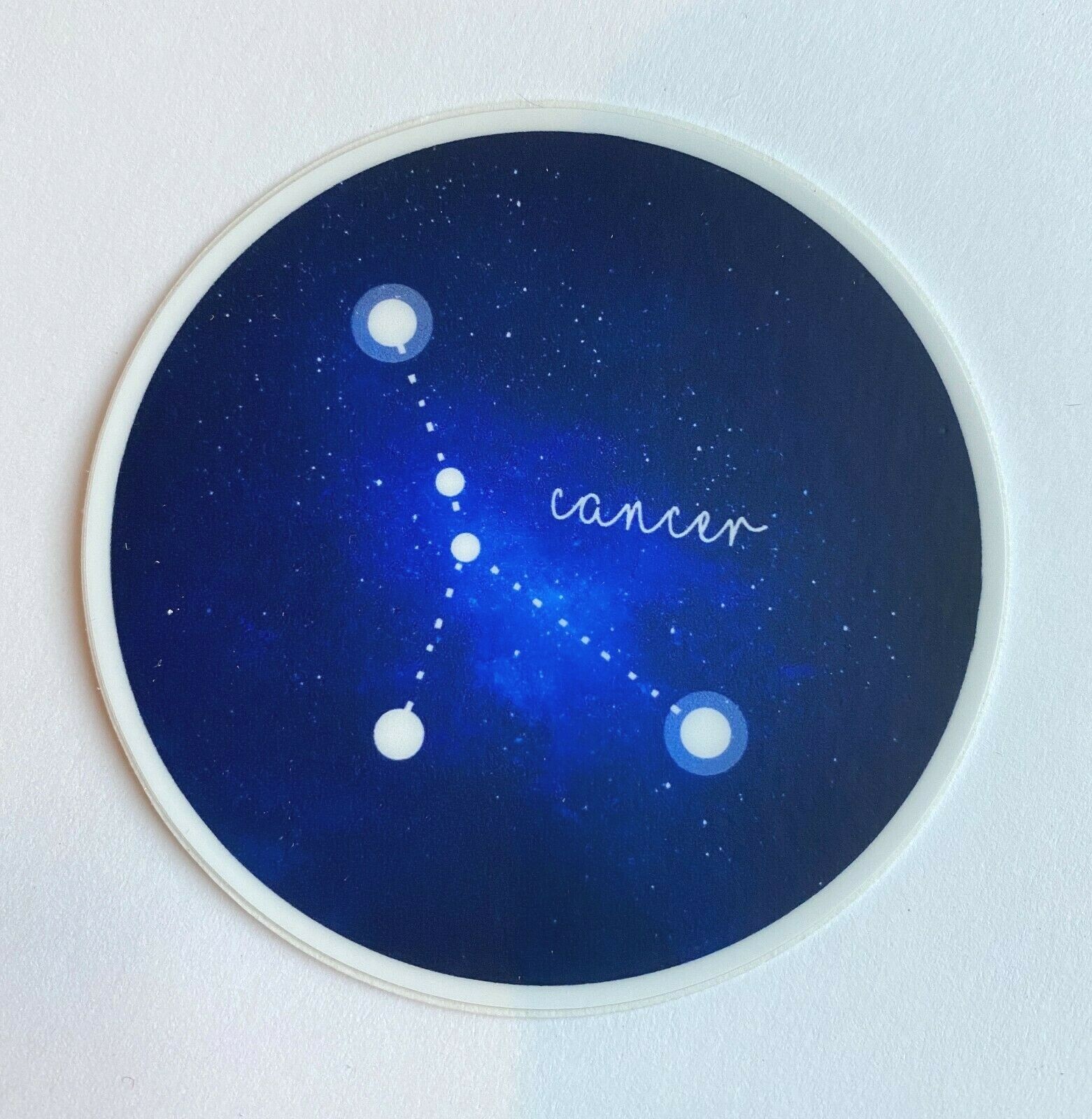 Astrology Zodiac Stars in the Sky CANCER 2 1/2″ Diameter Durable Vinyl Sticker