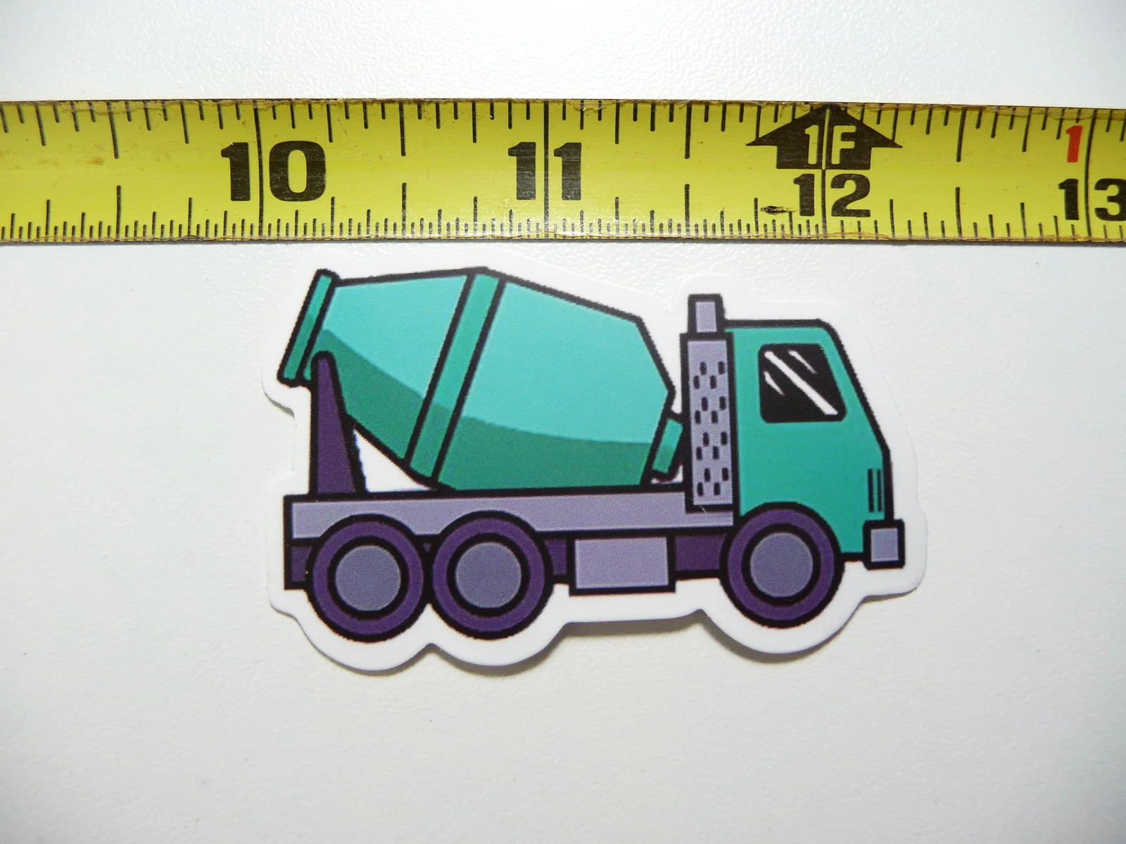 EXHAUST CARTOON CONCRETE TRUCK SMALL STICKER DECAL HEAVY EQUIPMENT CONSTRUCTION