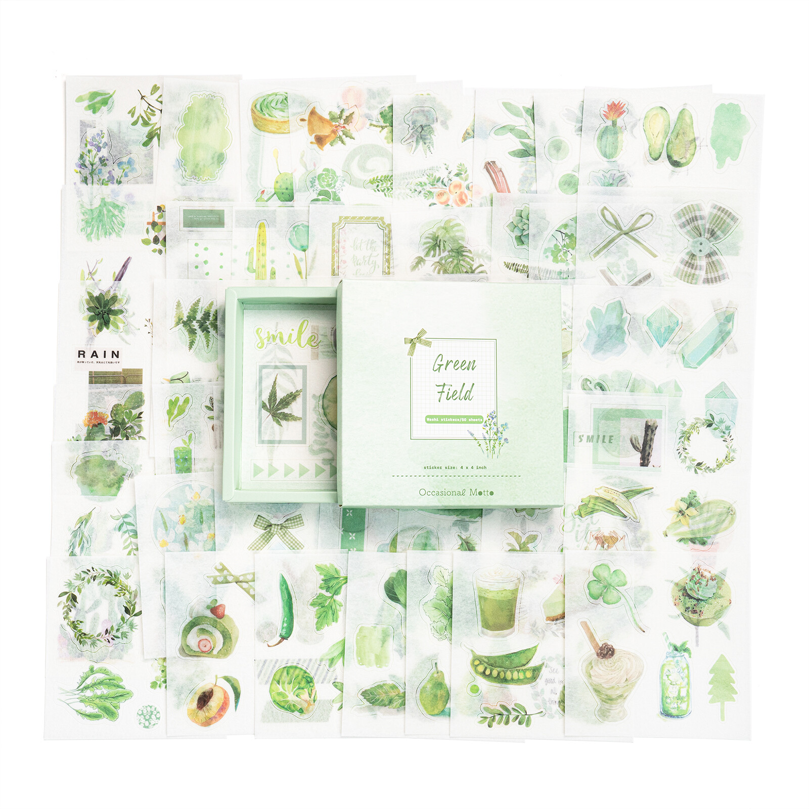 300 styles washi stickers pack, 50 sheets Occasional Motto kiss cut stickers