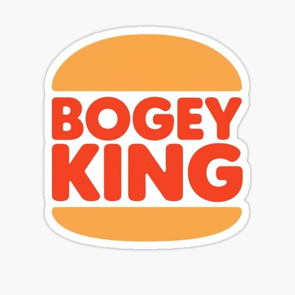 Golf, bogey king, Funny Vinyl Die Cut Sticker