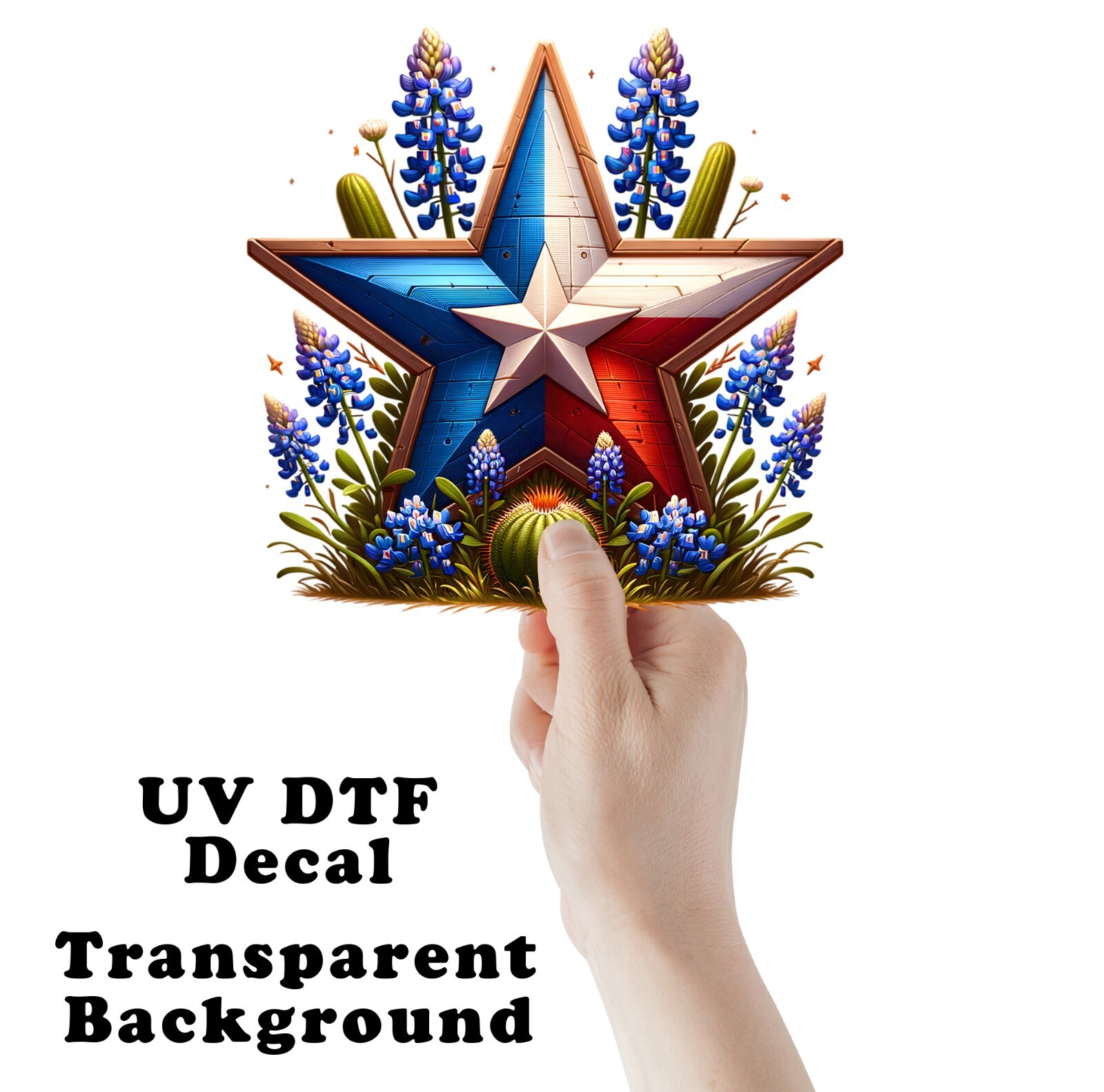 Lone Star Texas UV DTF Transparent Sticker / Decal