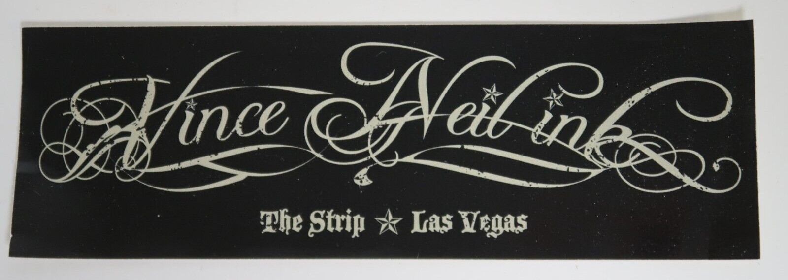 Vince Neil Ink The Strip Las Vegas Black, White, Red Sticker Decal 4″ x 4″