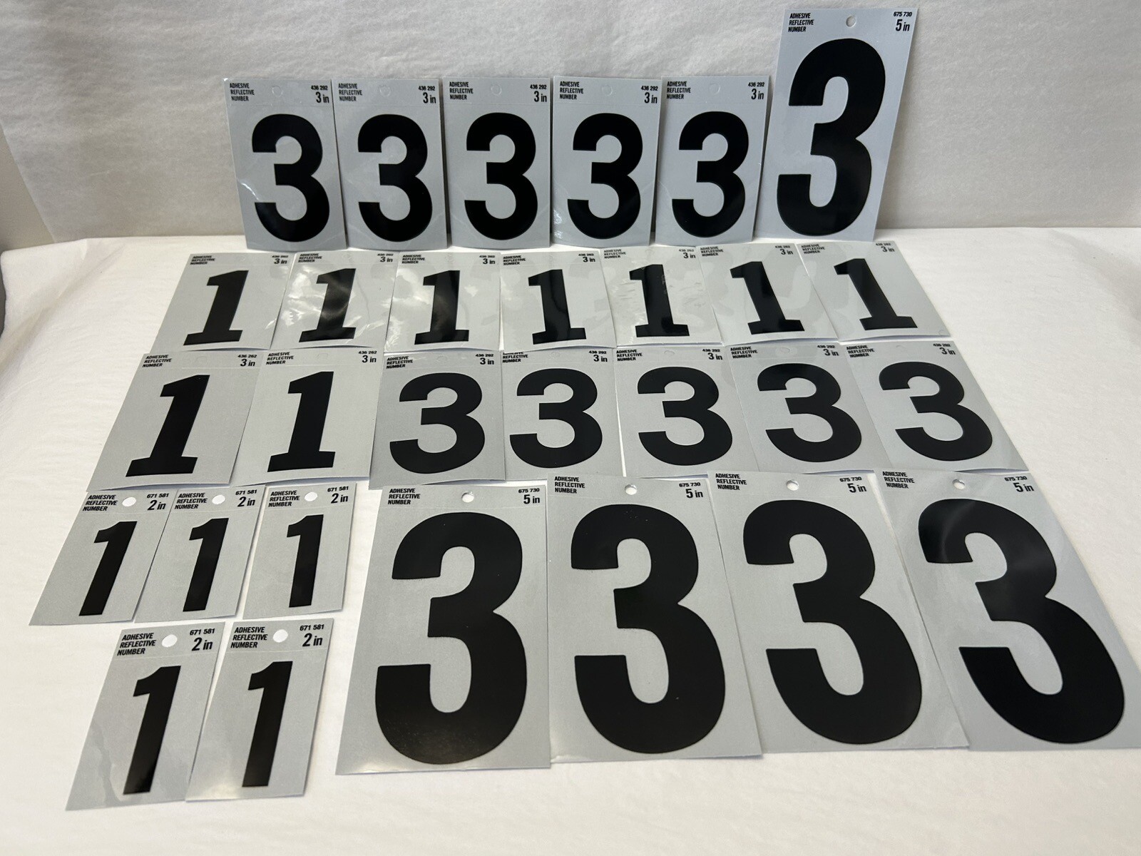 29-PACK Reflective Adhesive Numbers. Everbilt What You See Is What You Get (R12)