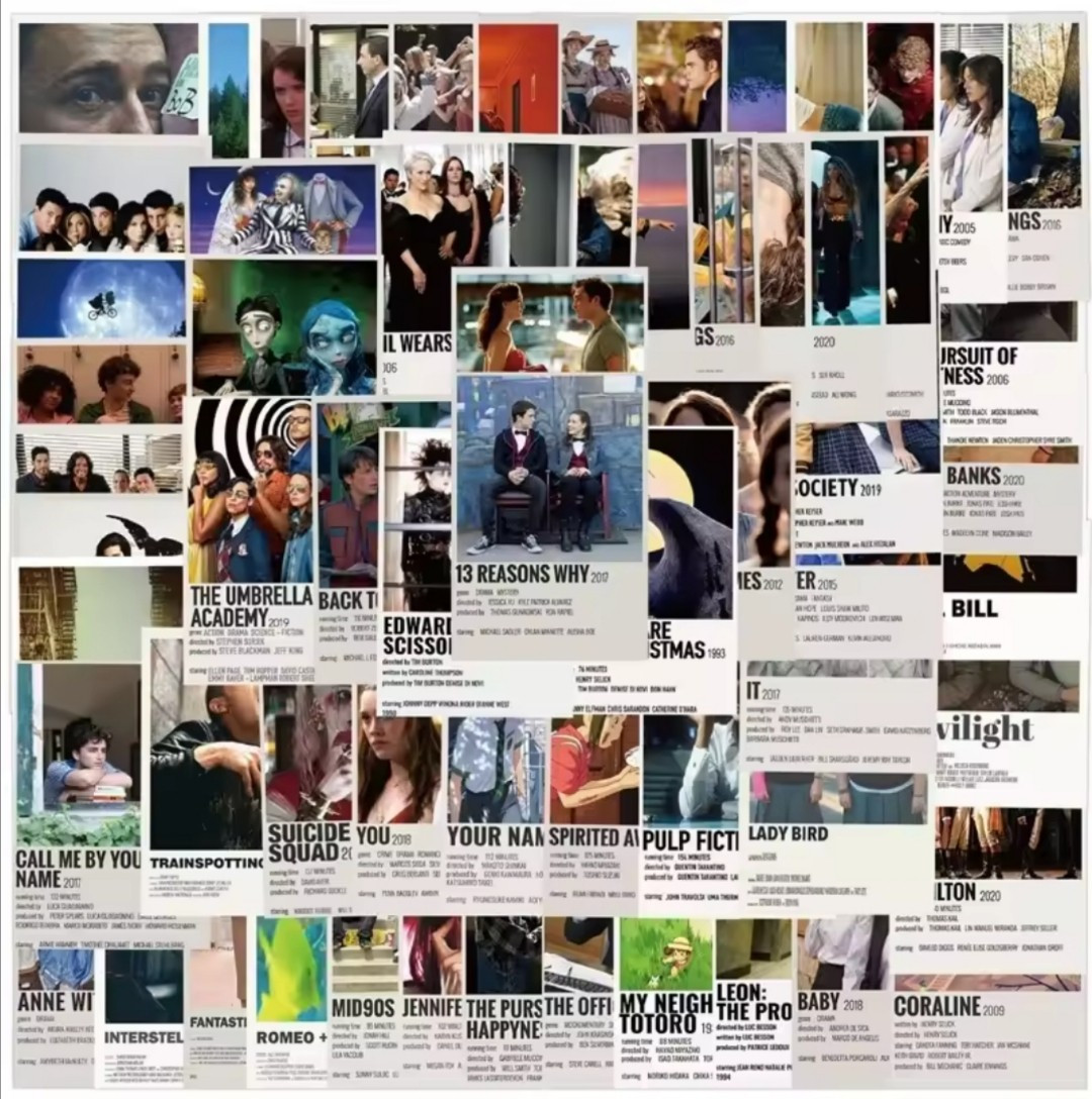10 PCS Famous Popular Movies Films TV Shows Series Posters Stickers BRAND NEW