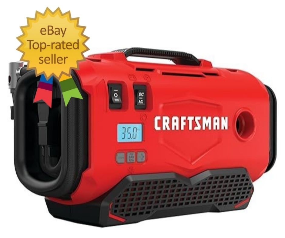 V20 Tire Inflator Portable Air Compressor, Car Air Pump, 3 Modes Tire Pump: Cor