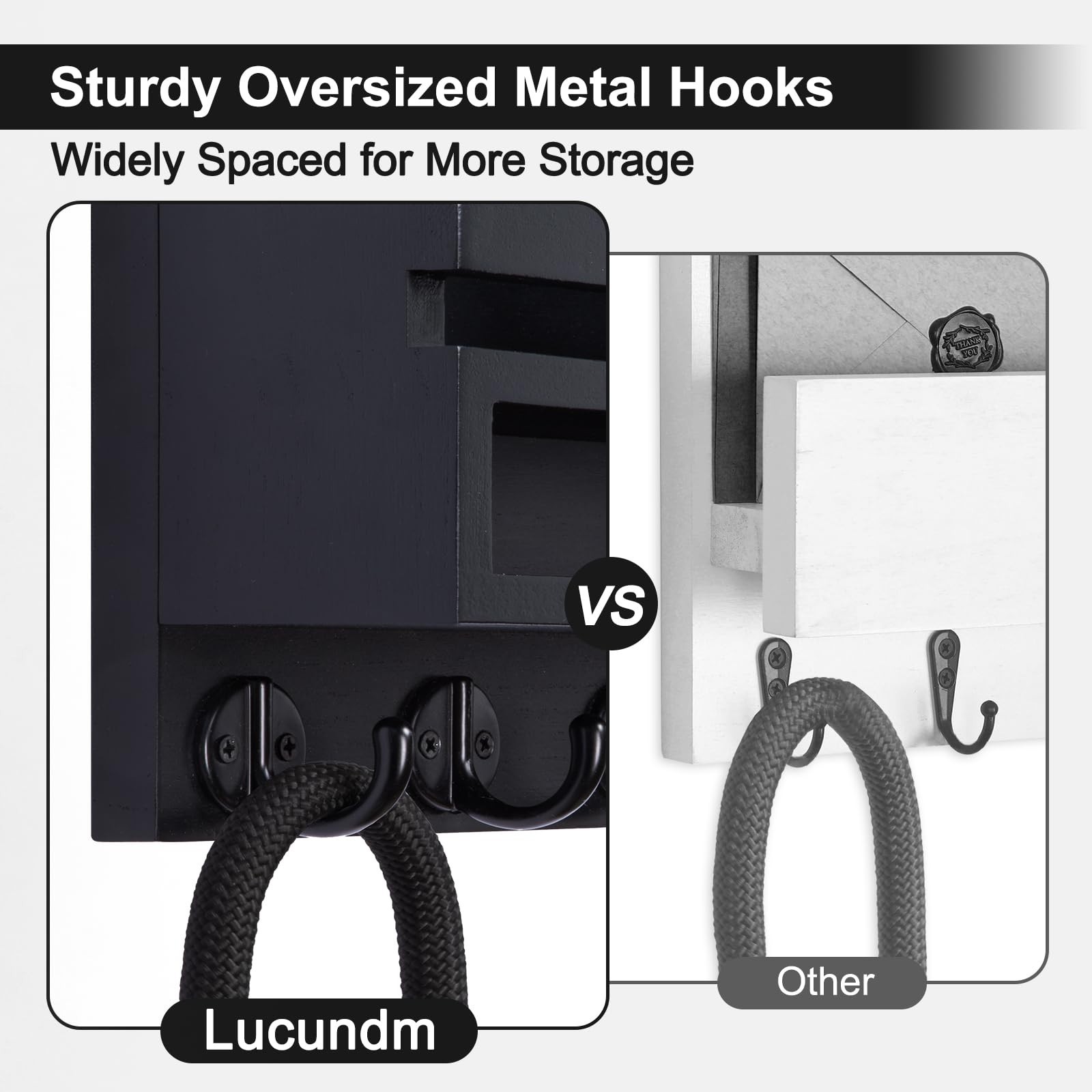 Key and Mail Holder Wall Mount, Key Hanger with Long Storage Box an… Fast Ship