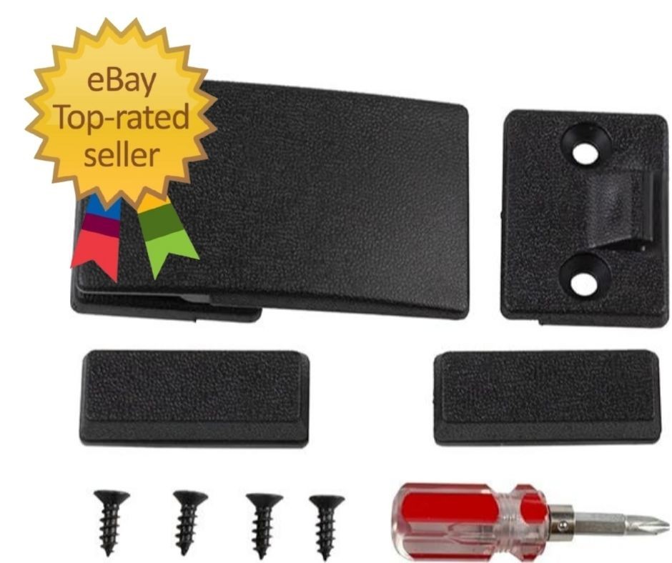 Rear Back Sliding Window Latch Lock and Striker Compatible with Nissan D21 Hardb